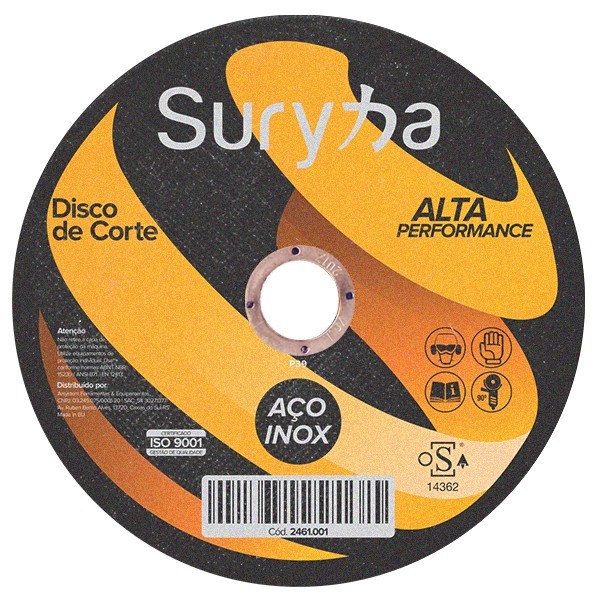 Disco de Corte 125 X 1.0 Inox | Suryha New
