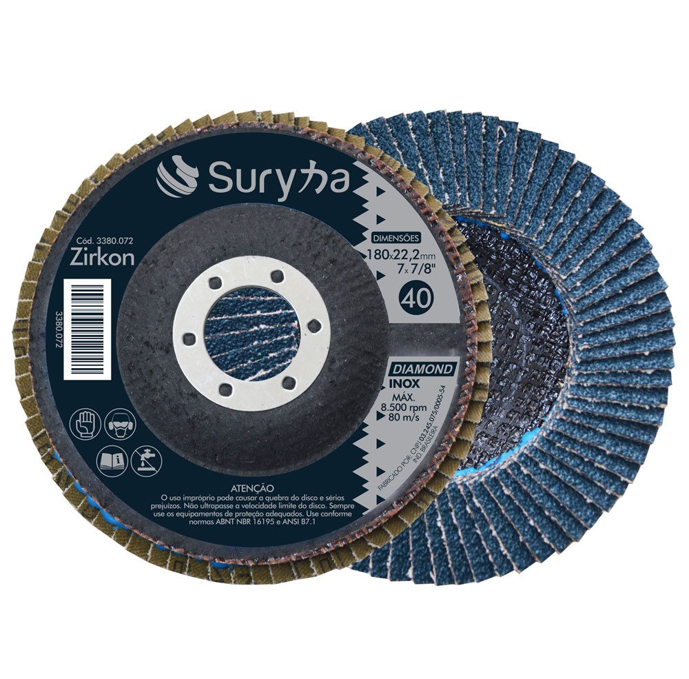 Disco Flap PFR 115 Z40 Fibra Suryha Diamond