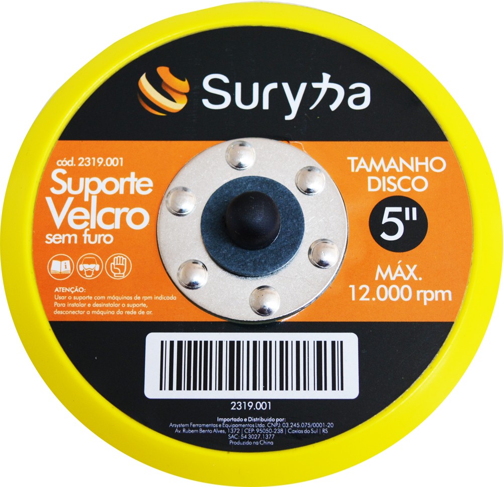 Supote Velcro 5" Sem Furo 10mm Suryha